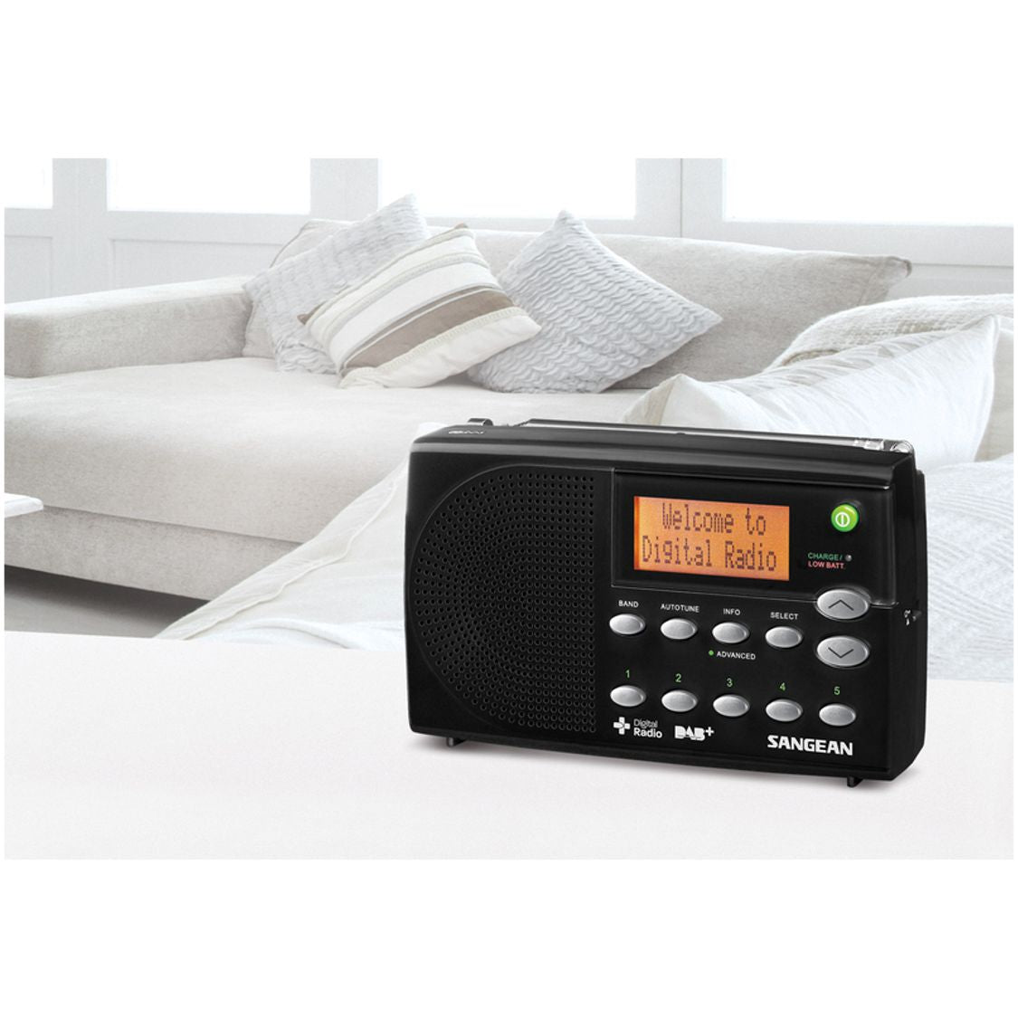 Sangean DPR-65 -basic- portables DAB/DAB+ Radio mit Lautsprecher, Farbe: schwarz