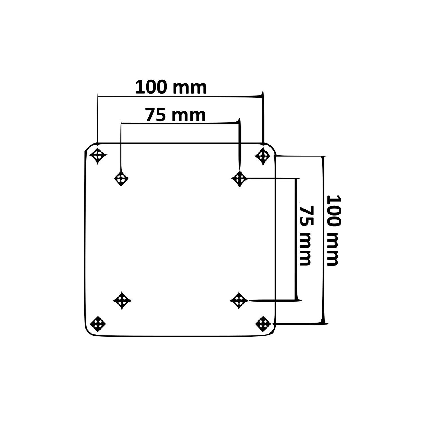 Caratec Flex CFW204A TV-Wandhalter mit 2 Drehpunkten