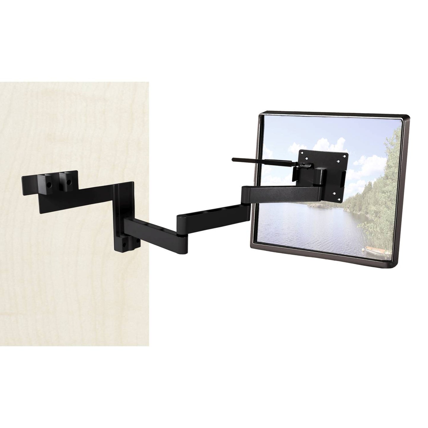 Caratec Flex CFW400AS TV-Wandhalter mit 4 Drehpunkten, schwarz
