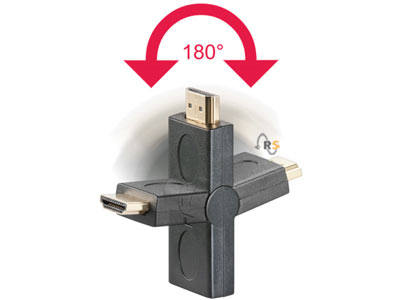 HDMI Winkeladapter Buchse auf Stecker, verstellbar