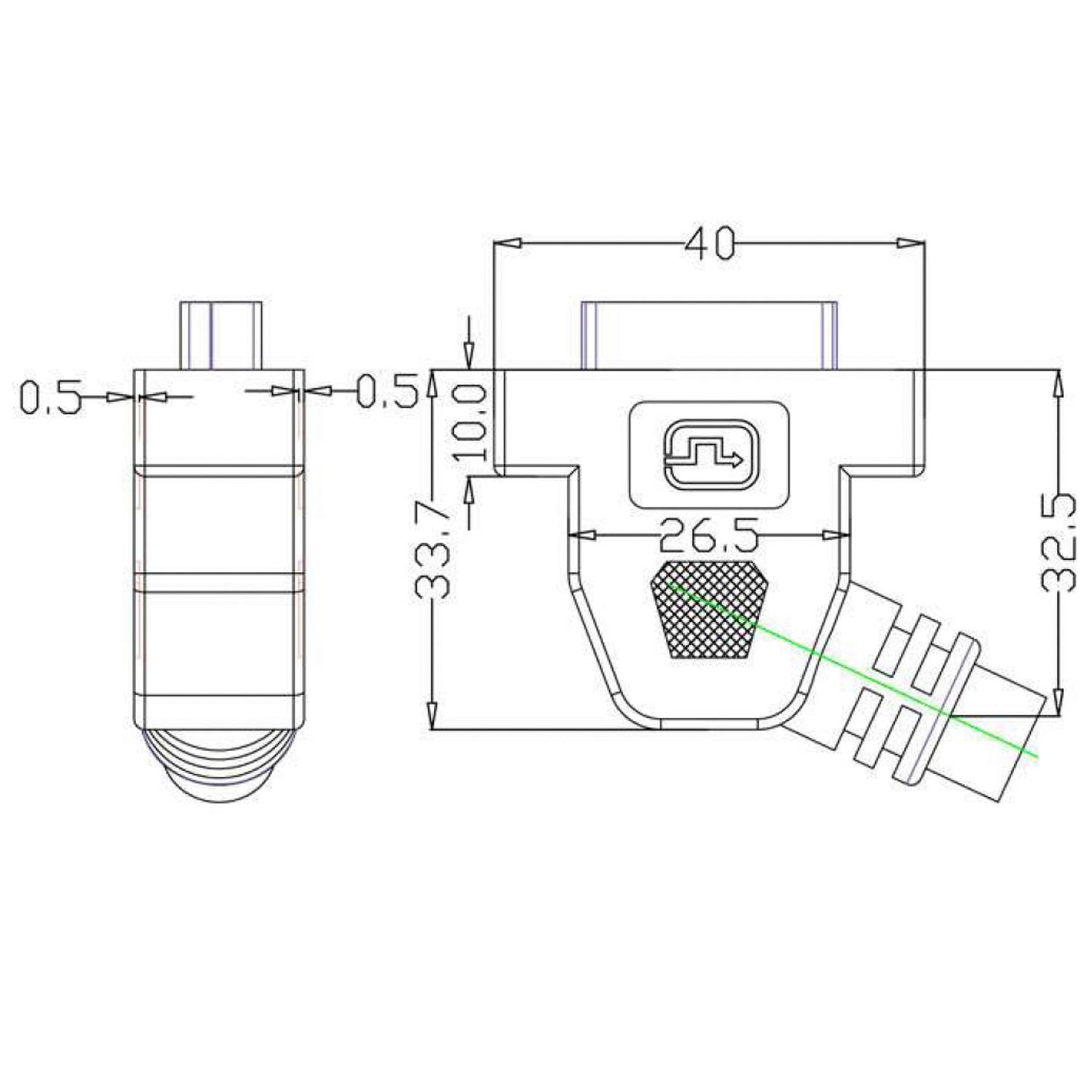 Lyndahl LKPK004 DVI-I Adapterkabel f. Frontplattenmontage (F Winkel/F) Länge 0,2