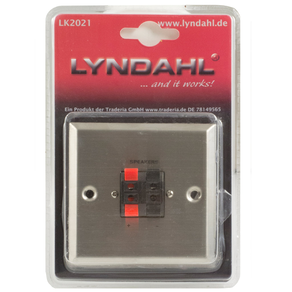 Lyndahl loudspeaker wall box double, stainless steel for switch boxes