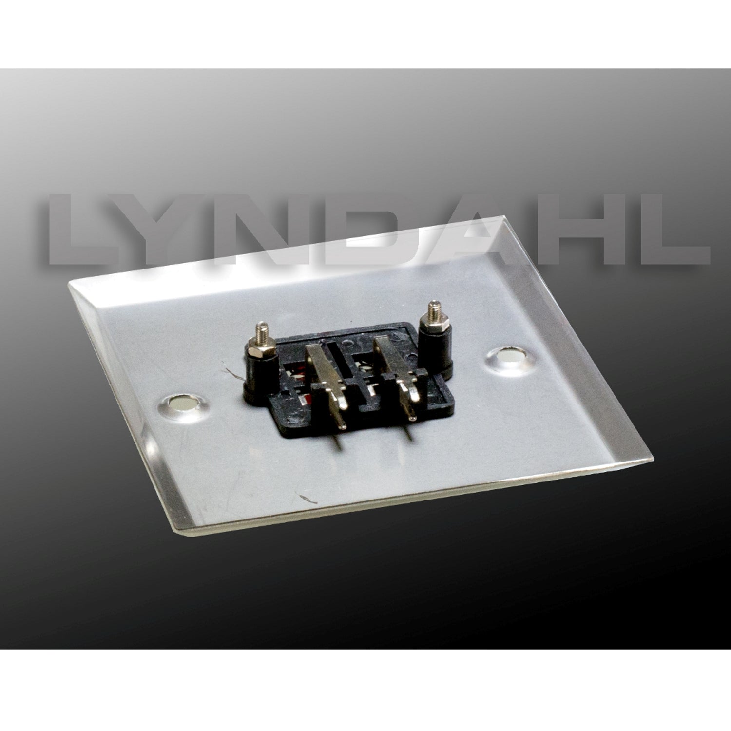 Lyndahl loudspeaker wall box double, stainless steel for switch boxes