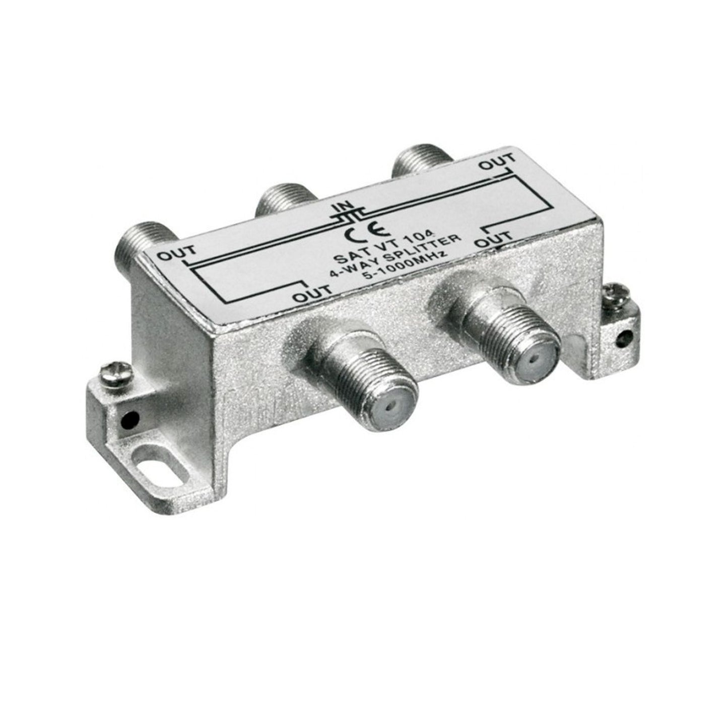 4fach Verteiler (Splitter) für BK Anlagen, für  F-Stecker