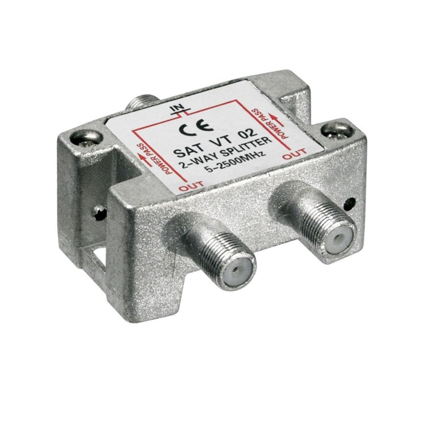 2fach SAT - Verteiler (Splitter), für  F-Steck