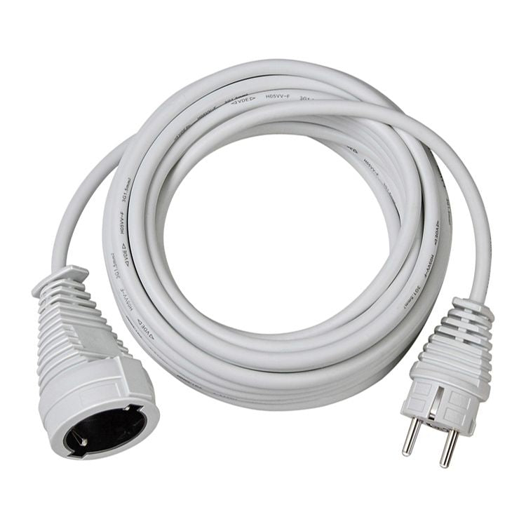 Brennenstuhl Extension Cable in Black/White, Earthed Plug/Coupling