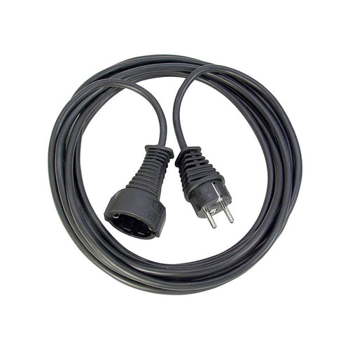 Brennenstuhl Extension Cable in Black/White, Earthed Plug/Coupling