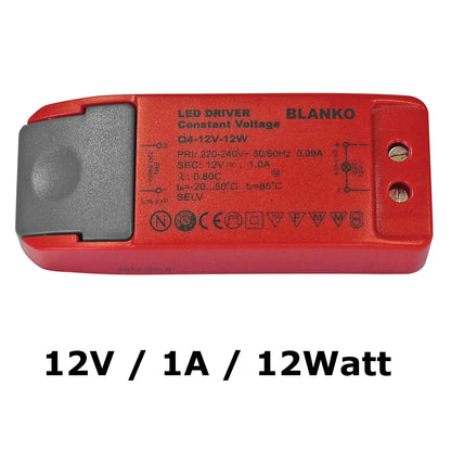 Blanko Transformator für LED-Strips und Leuchtmittel 12V / 1 A bis 12 Watt