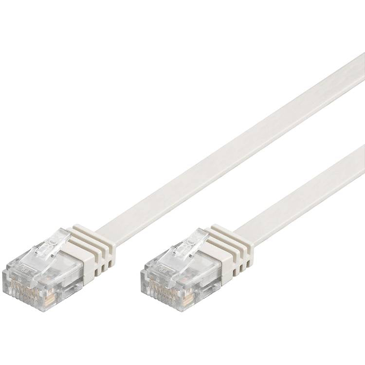 CAT 5e Netzwerkkabel; Flachkabel, weiß