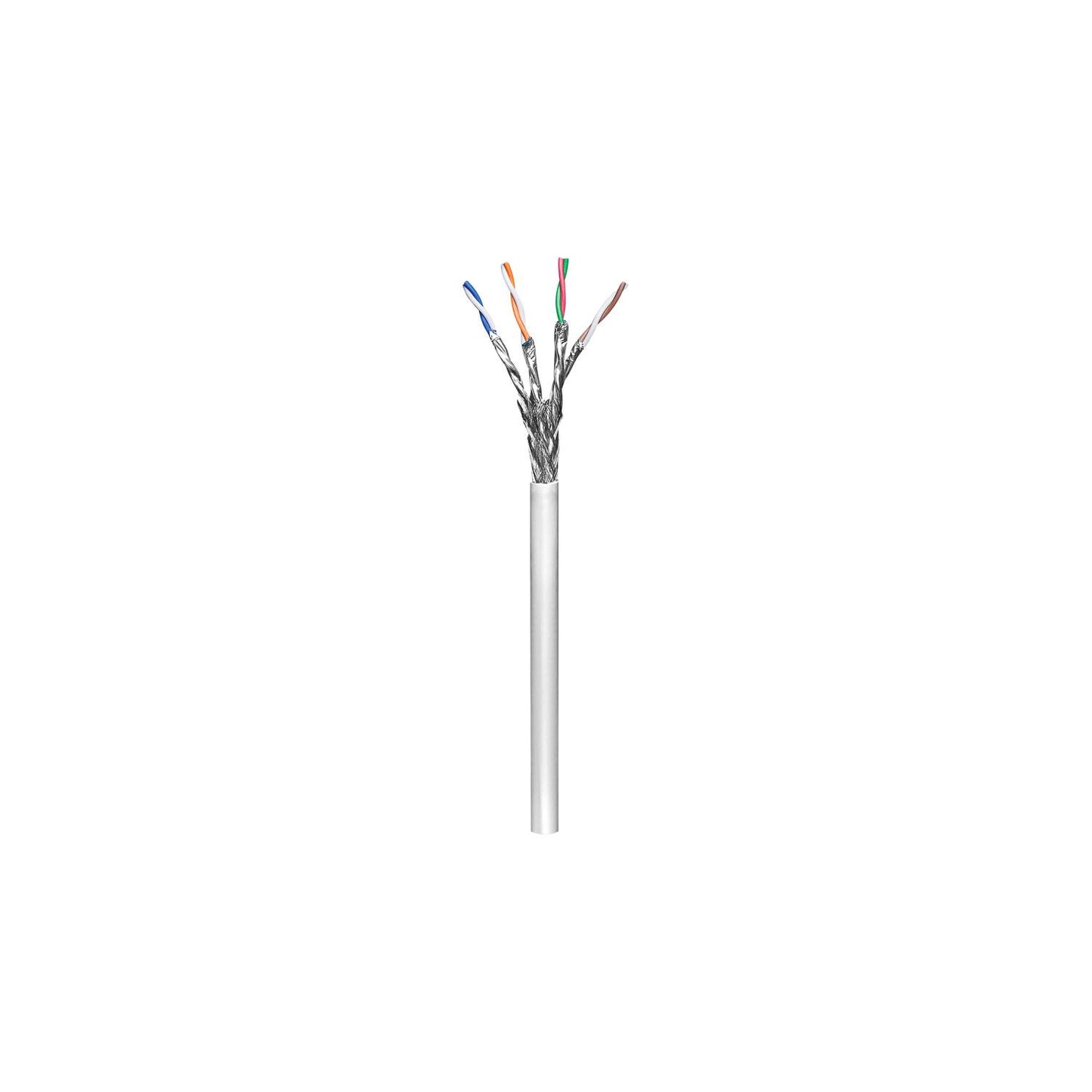 CAT 7 Verlegekabel 305m, 4x2xAWG23/1 starr,Paare in Folie-und geflechtgeschirmt