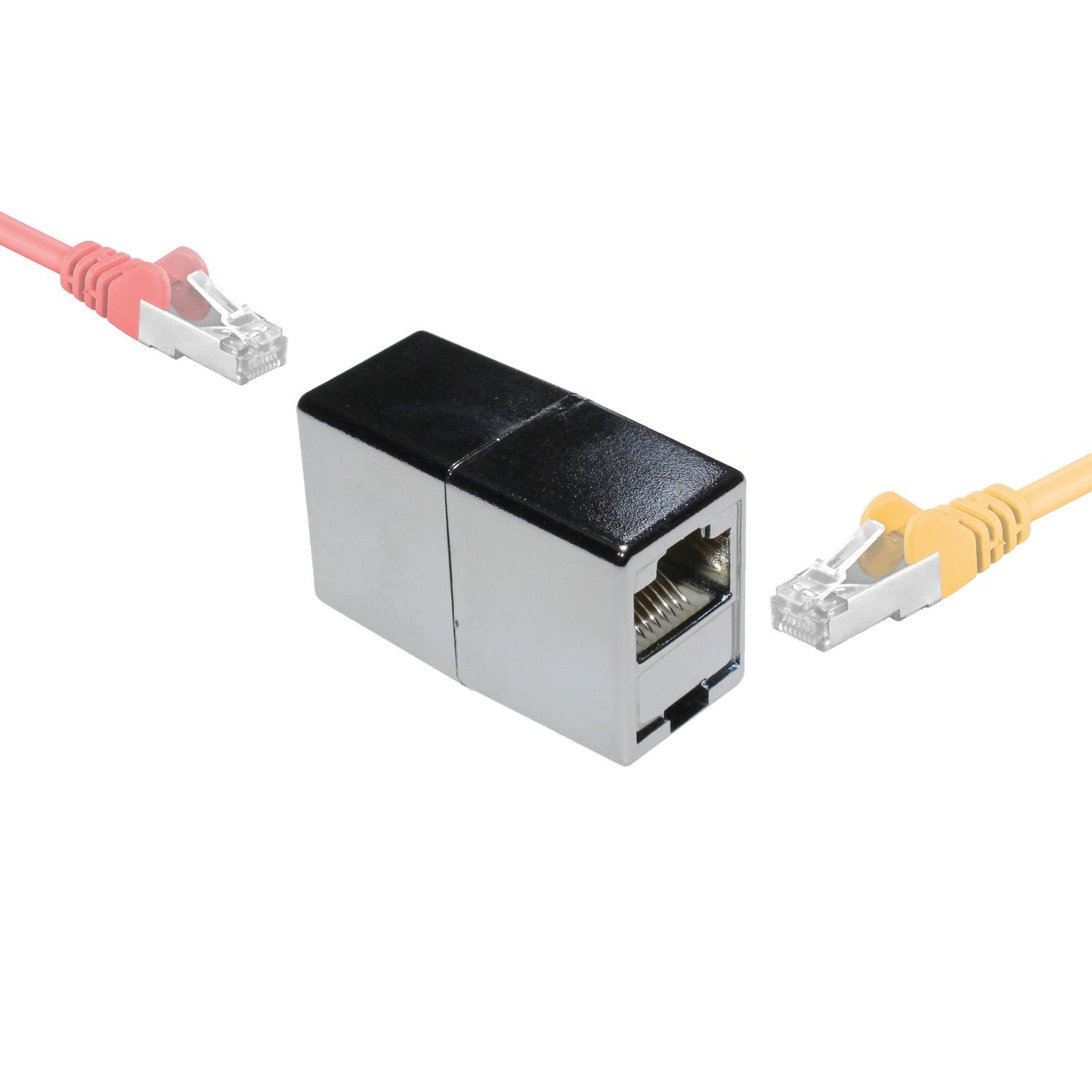 Modularkupplung RJ45 1:1 geschirmt, metallisiert