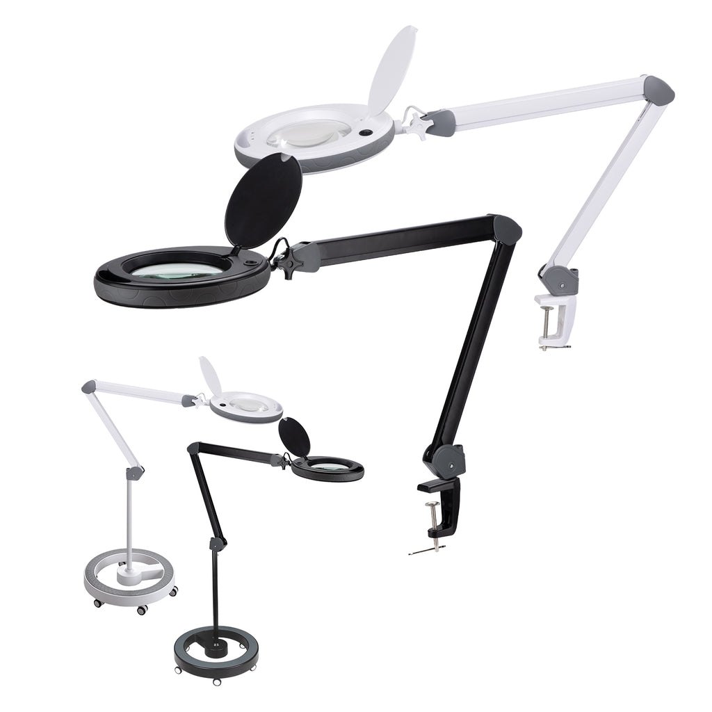 Lumeno LED-Lupenleuchte 851X mit 152 mm Echtglaslinse
