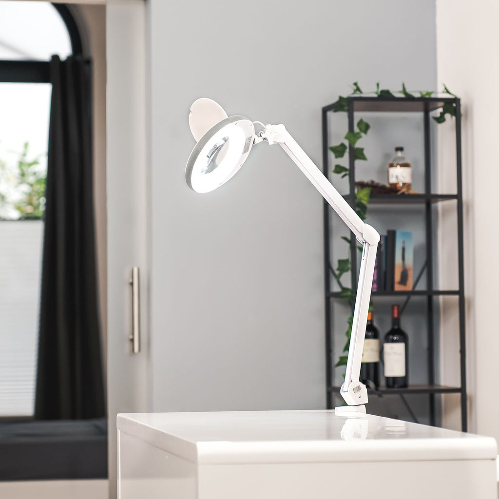 Lumeno 7213/15/18 Magnifying Lamp/Workplace Lamp 60 LEDs with 127 mm Lens, Grey, Green or Black