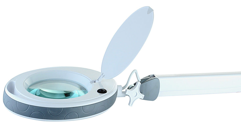 Lumeno LED Magnifying Lamp Series 851X with 152 mm Real-Glass Lens, Dimmable, Grey or Black