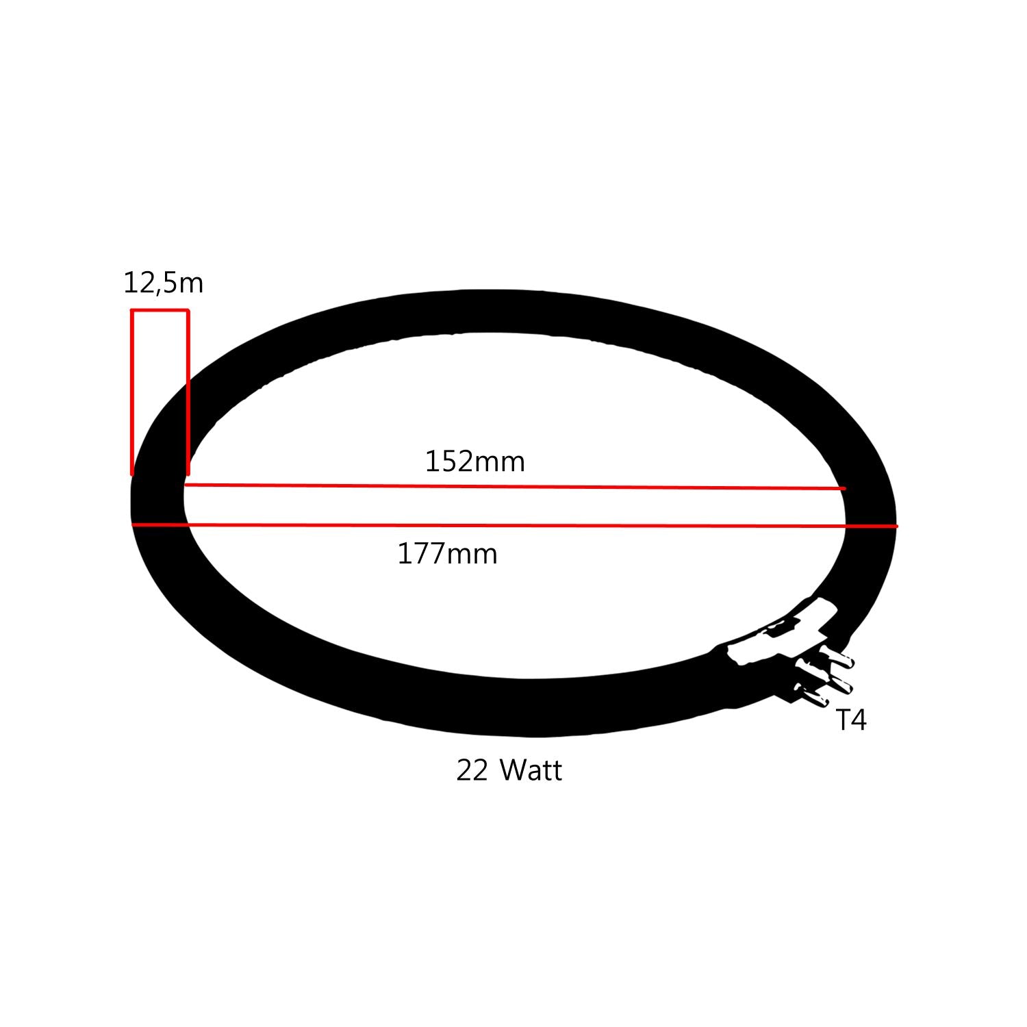 Lumeno Replacement Tube 7122 for Magnifying Lamp 22 Watt T4