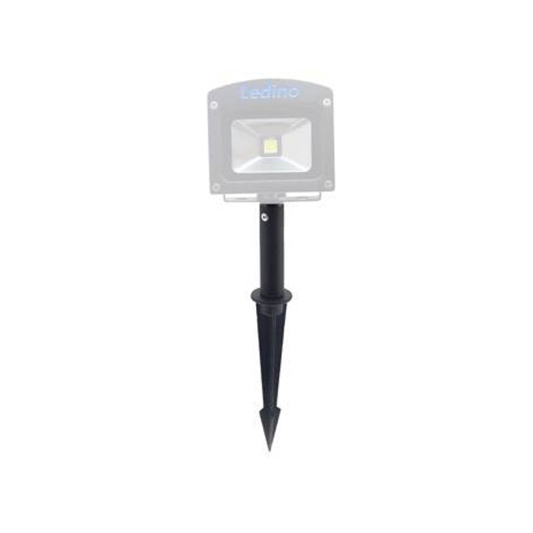 Ledino Ground Spike Set for an LED Spotlight in Black, 10 cm Height