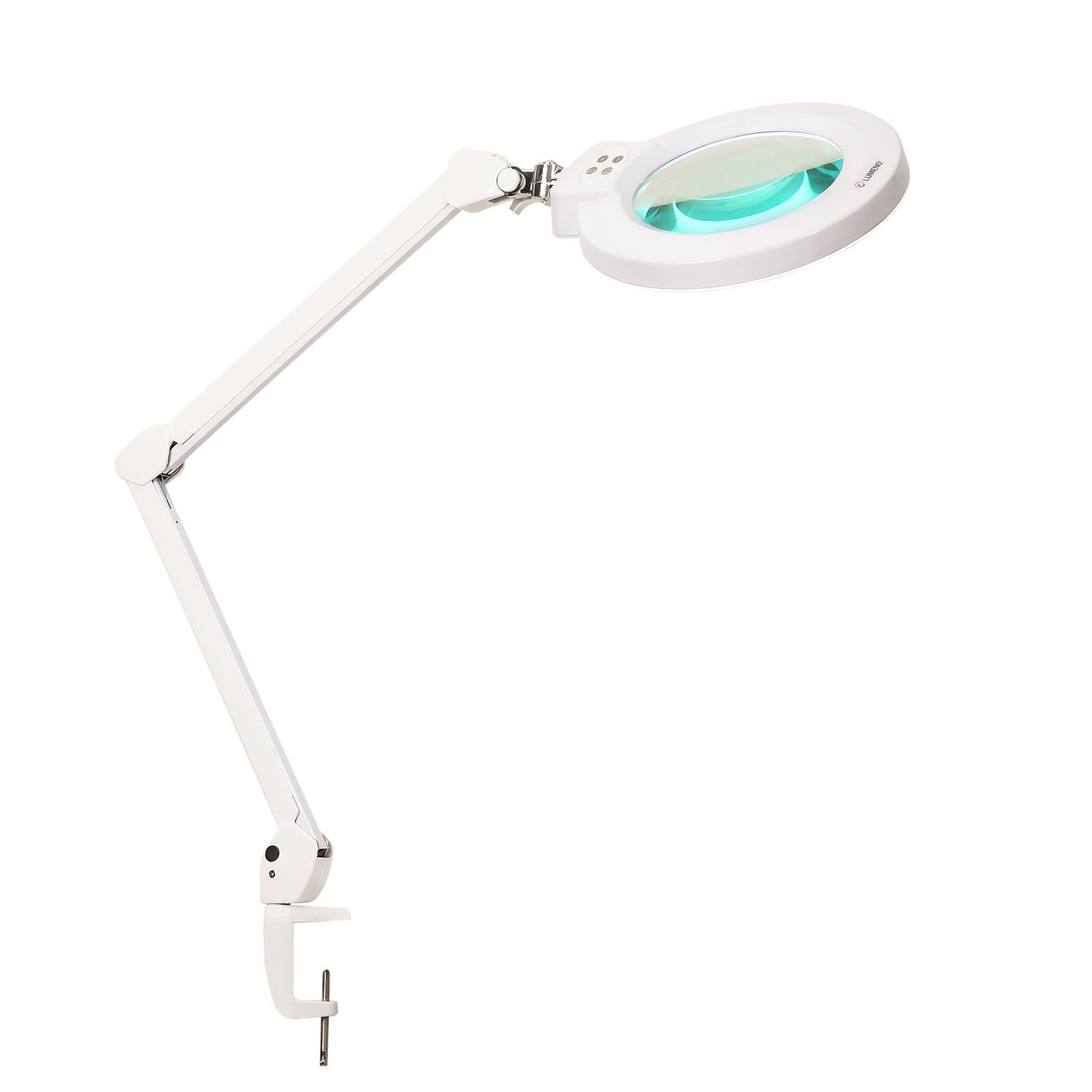 Lumeno 824XPRO LED Magnifying Lamp Dimmable with 177 mm Lens, Segment Switching and Metal Housing