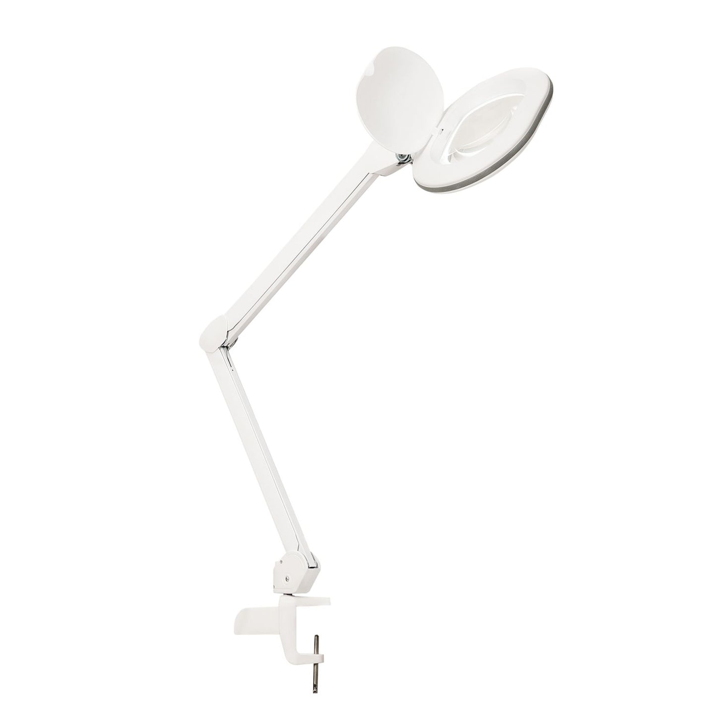 Lumeno 861XGR Lupenleuchte/Arbeitsplatzlampe 60 LEDs ovale Linse Gummiring grau