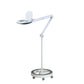 Lumeno 861XGR Lupenleuchte/Arbeitsplatzlampe 60 LEDs ovale Linse Gummiring grau