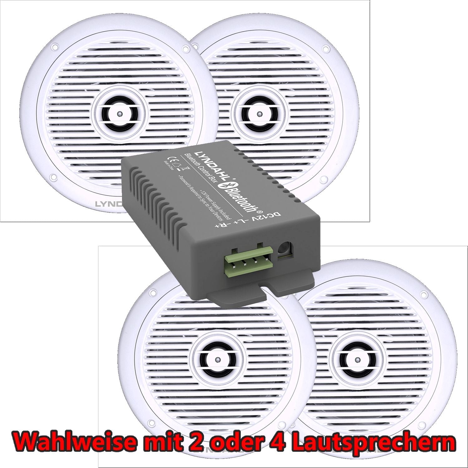 Lyndahl Set CS200BT-AMP mit CS180IP Deckenlautsprechern für Feuchträume