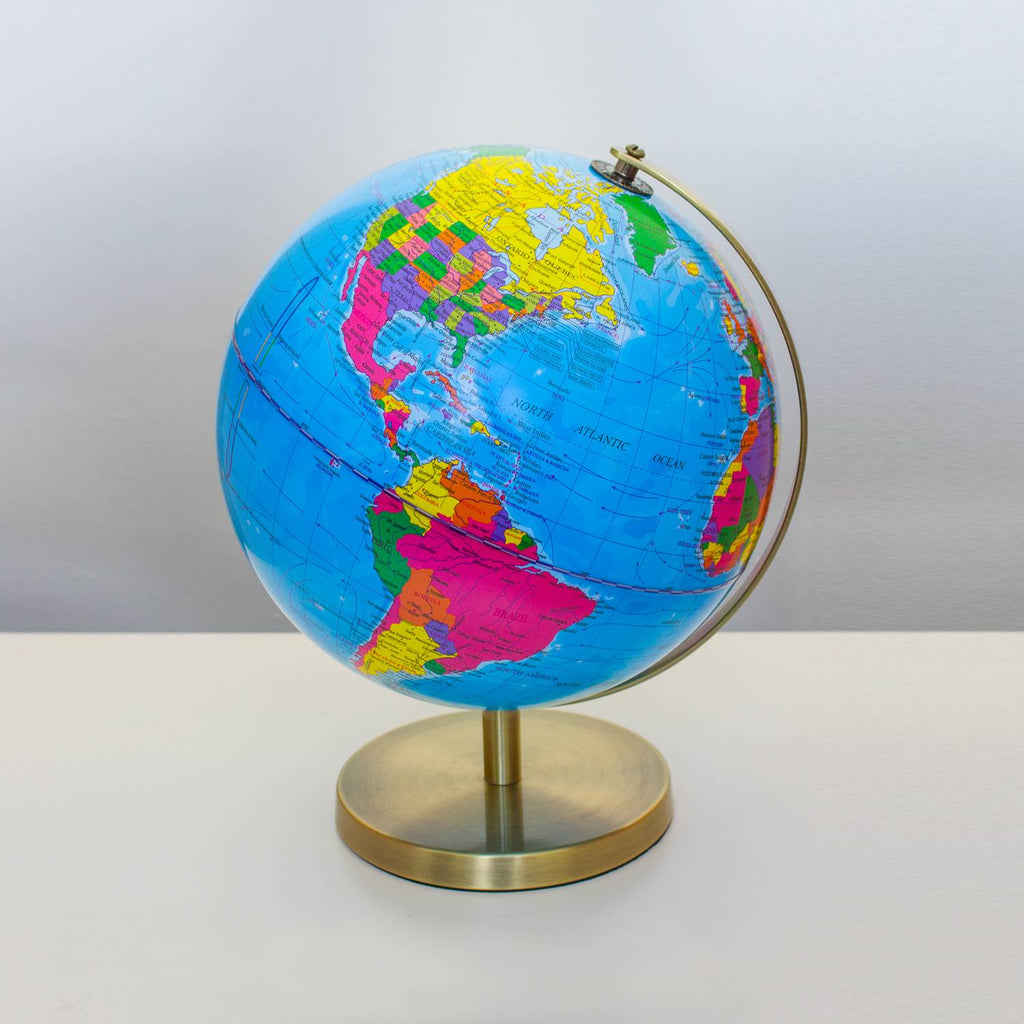 Magellan Albion Illuminated Globe Metal Base and Meridian in Various Colours