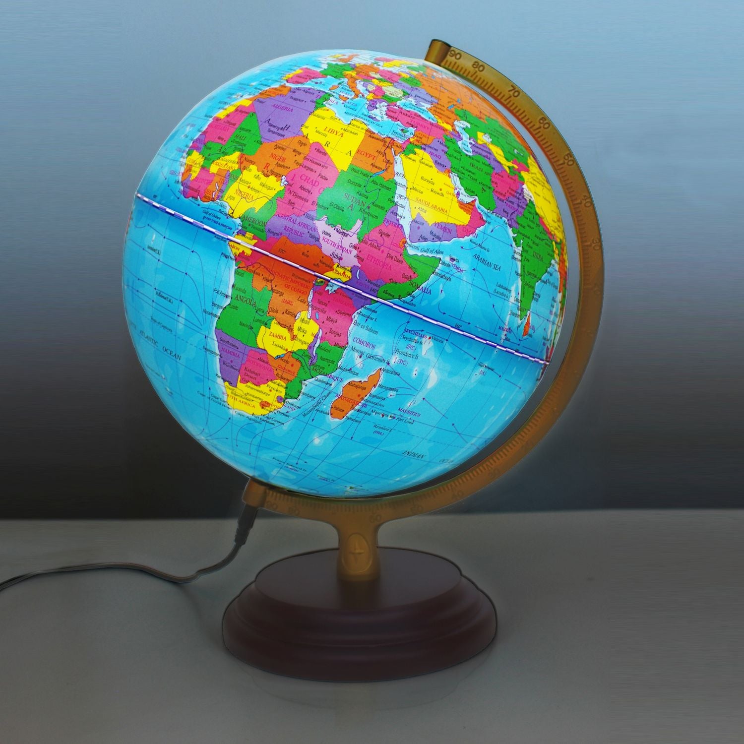 Magellan Cimbria Illuminated Globe 25 cm, Political Map